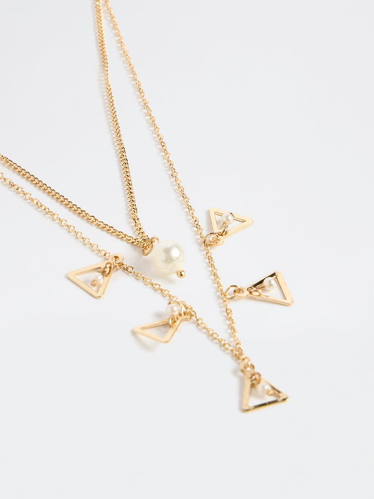 Westside Accessories Gold Multi Charm Layered Necklace