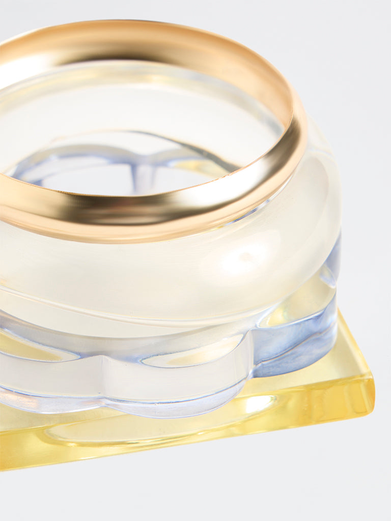 Westside Accessories Multicolour Resin and Metal Bangles – Pack of 3
