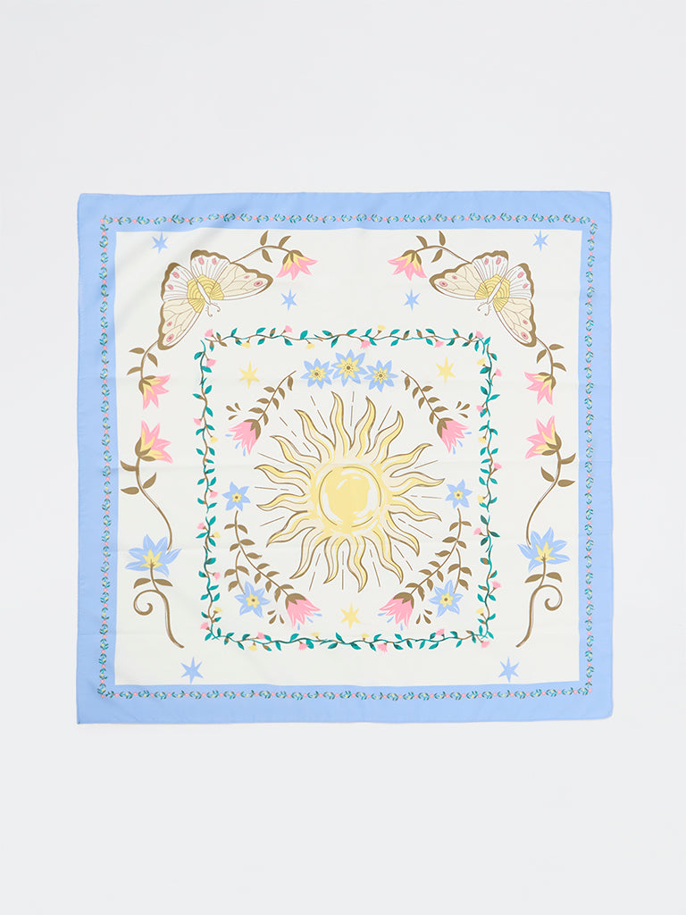 Westside Accessories Multicolour Sun and Floral Printed Scarf