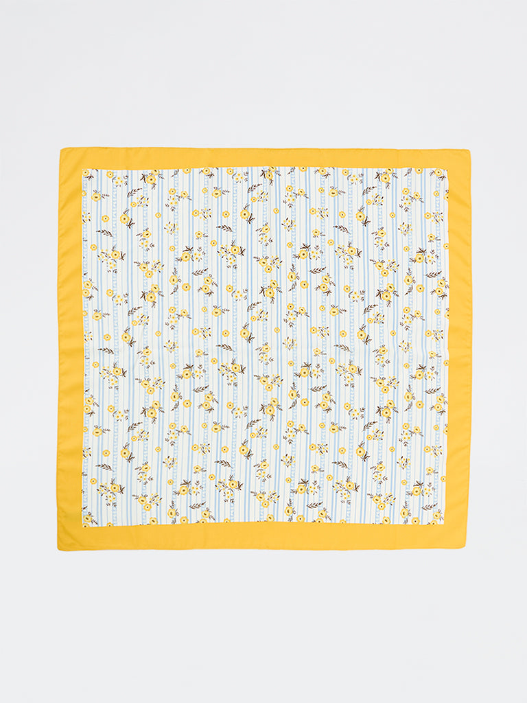 Westside Accessories Yellow Floral-Printed Scarf