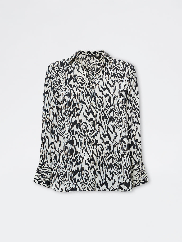 Wardrobe Black Printed Shirt