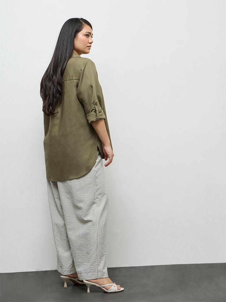 Gia Olive Solid Shirt