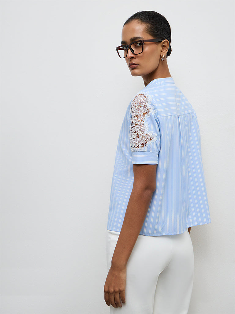 Wardrobe Light Blue Striped Blouse