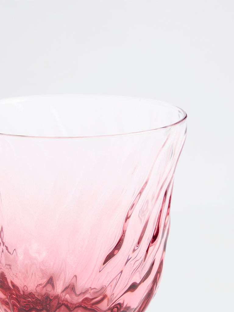 Westside Home Burgundy Textured Ombre Water Glass
