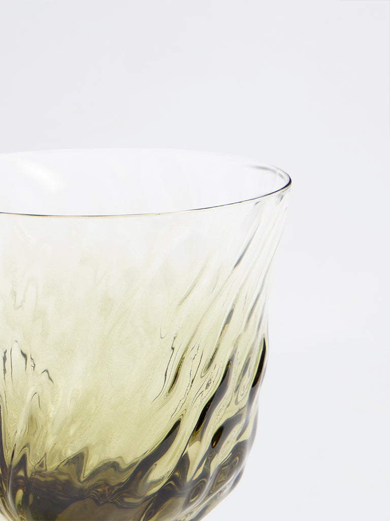 Westside Home Green Textured Ombre Water Glass
