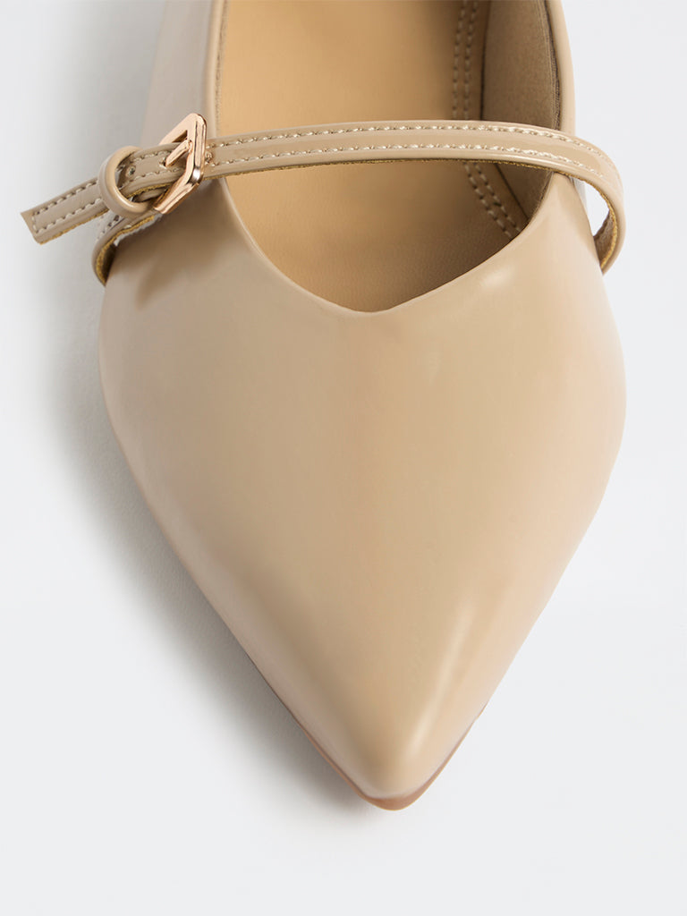 LUNA BLU Taupe Mary Jane Shoes