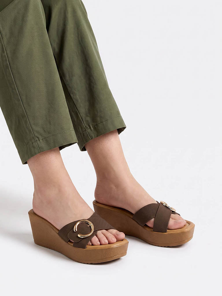 LUNA BLU Brown Heel Sandals