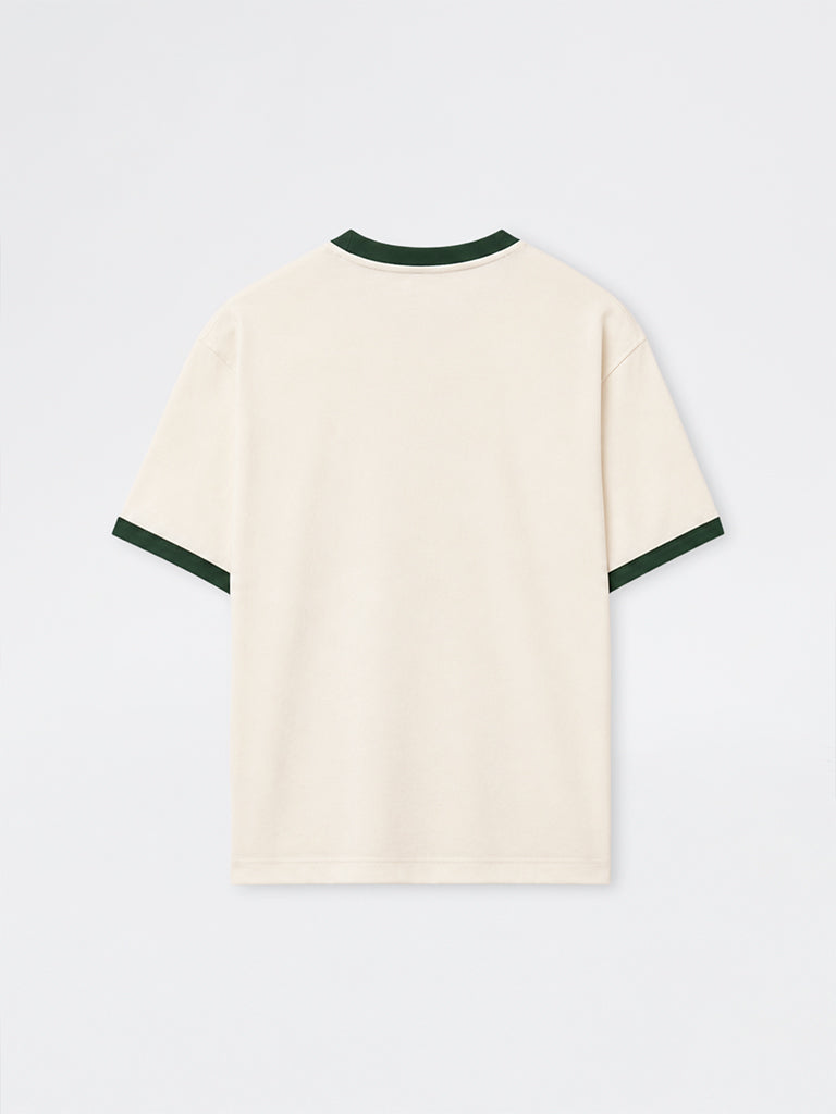 Nuon Off-White Embossed Relaxed-Fit Cotton-Blend T-Shirt