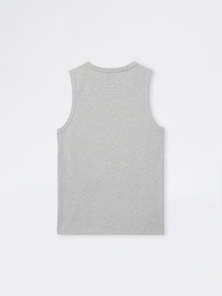 Nuon Grey Ribbed-Textured Relaxed-Fit Cotton-Blend T-Shirt