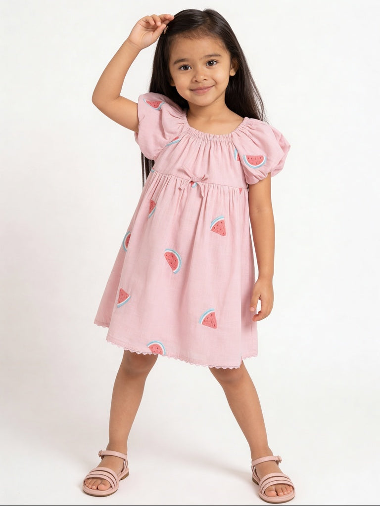 strapless open back dress Buy HOP Kids Girls Light Pink Watermelon Embroidered Cotton Dress from  Westside