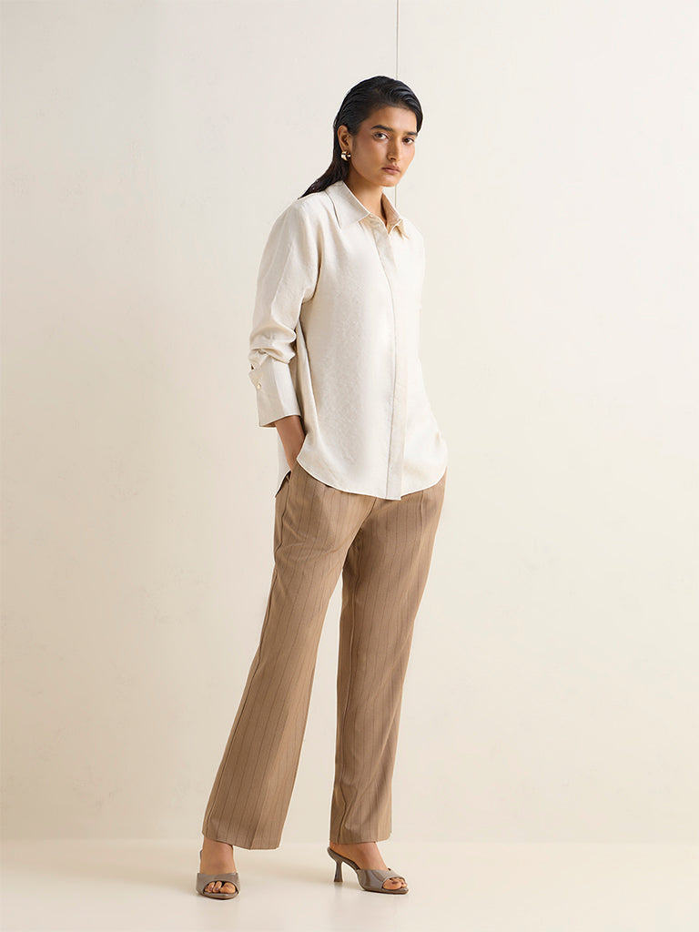 light beige dress shirt Linen Colby Shirt