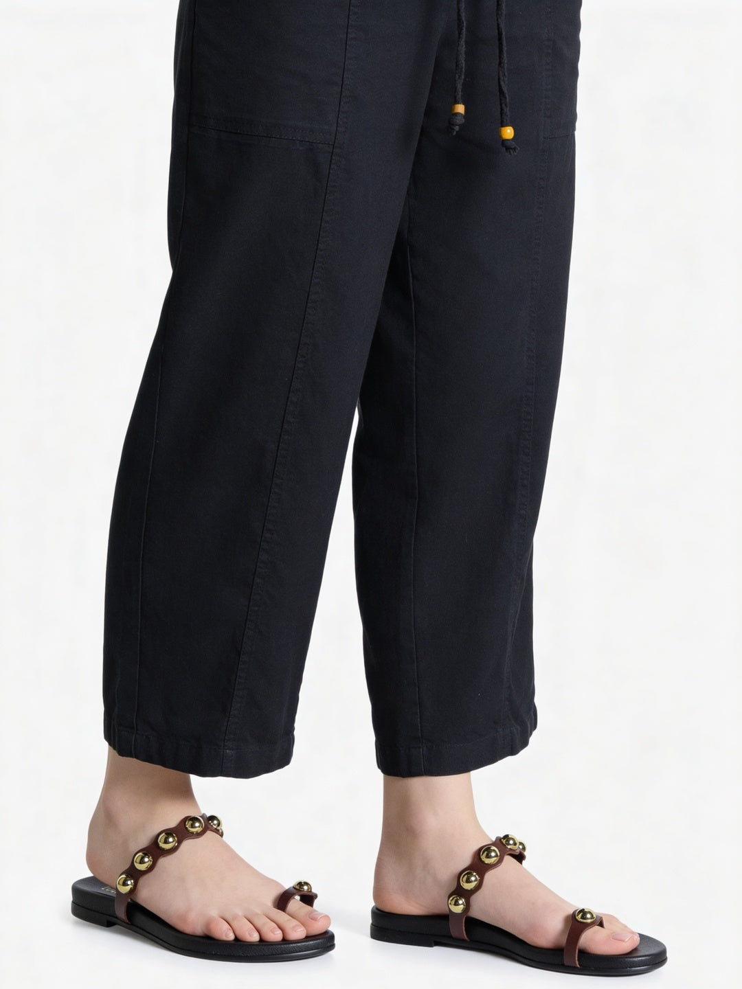 LUNA BLU Burgundy Studded Toe Ring Sandals