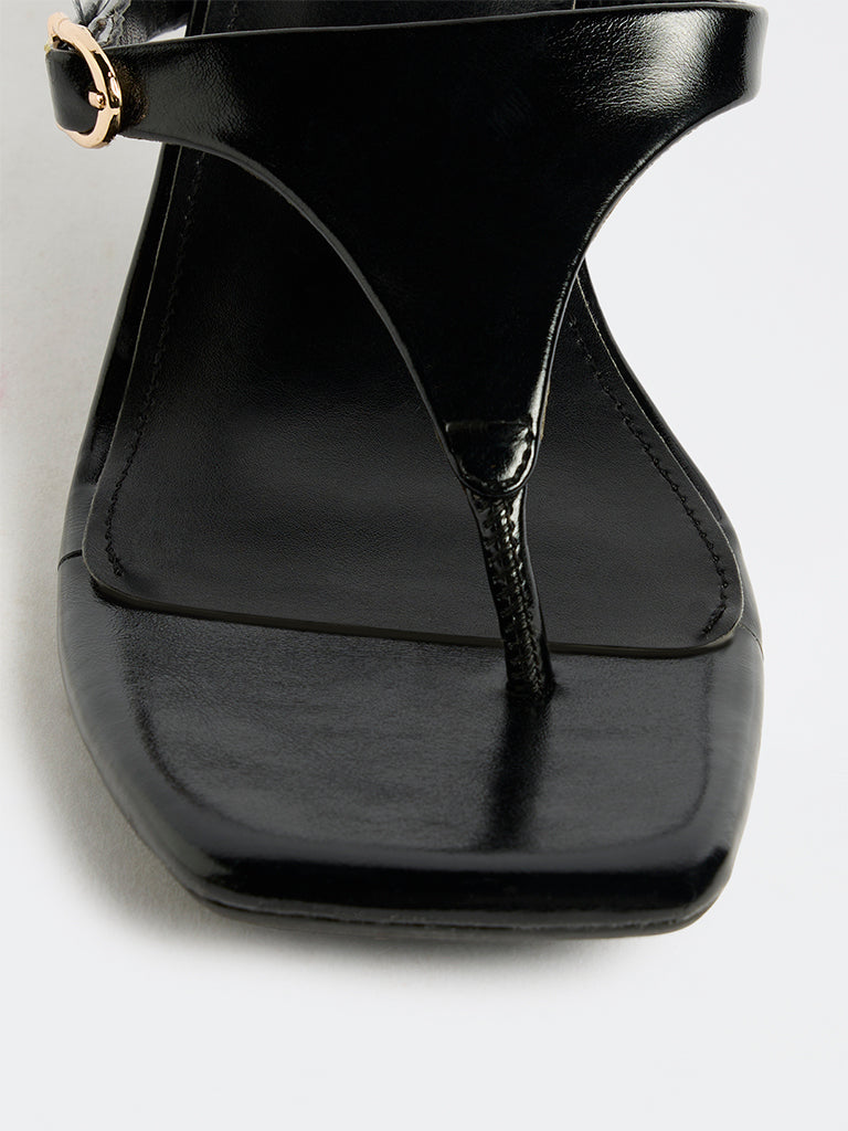 LUNA BLU Black Heel Sandals