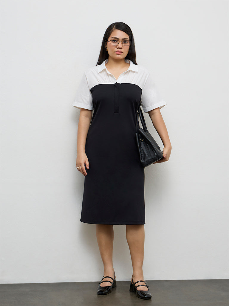 Buy Gia Black Color-Block A-Line Dress from Westside Buy Gia Black Color-Block A-Line Dress from Westside