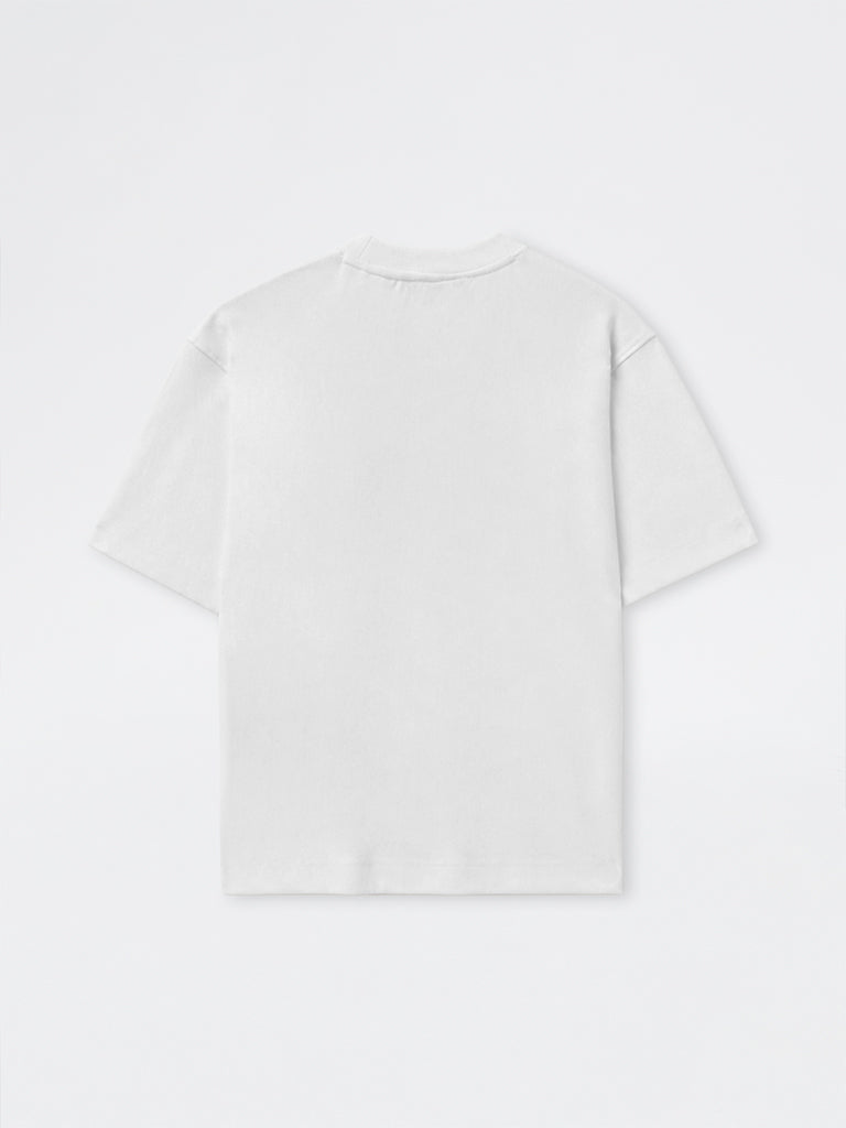 Nuoflexx White Relaxed-Fit Cotton-Blend T-Shirt