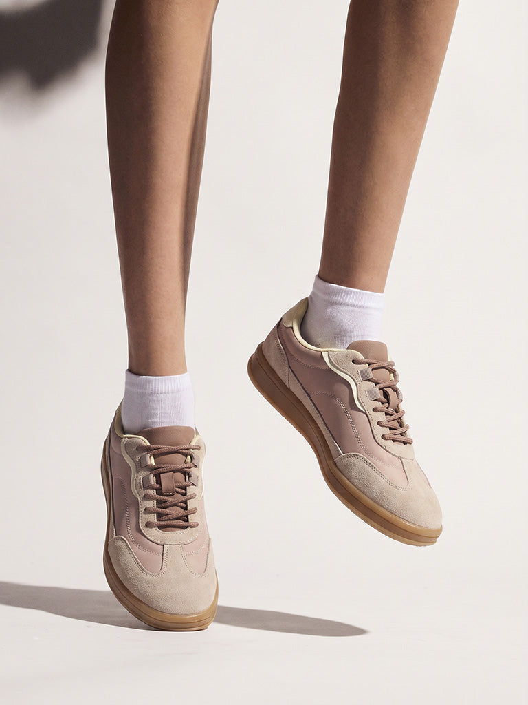 LUNA BLU Lilac Suede Lace-Up Sneakers