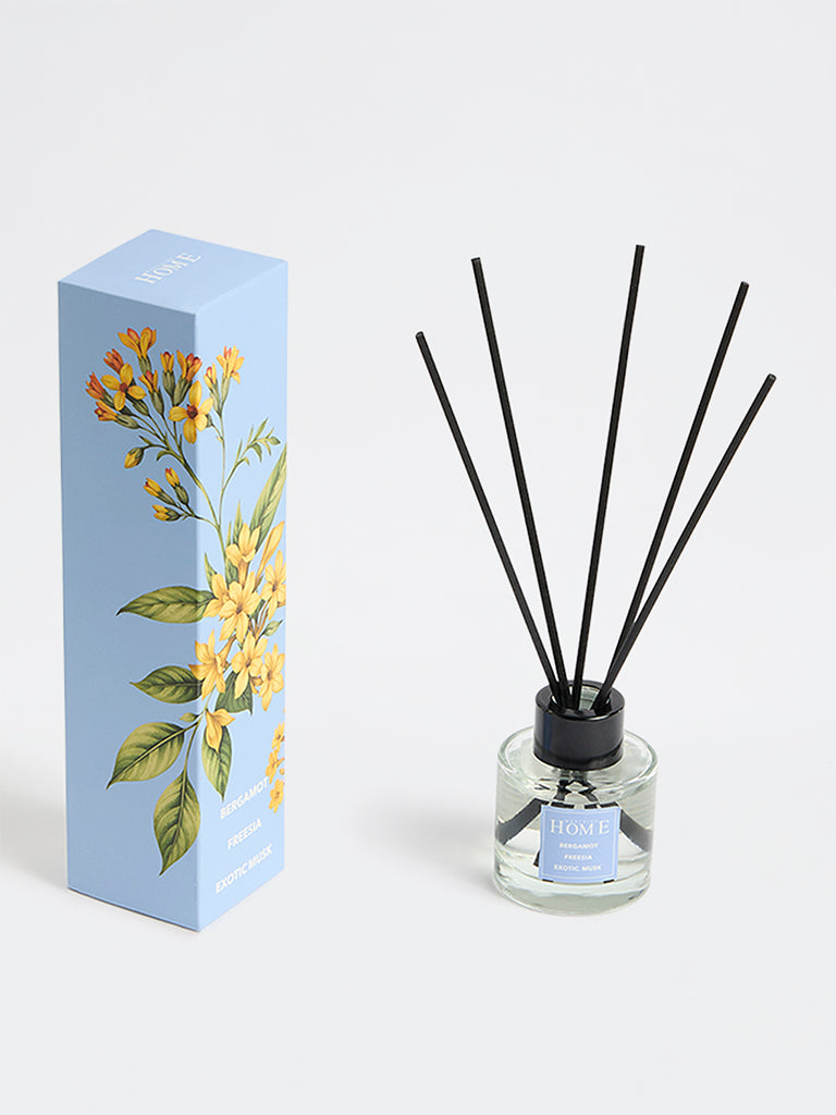 Westside Home Blue Bergamot, Freesia and Exotic Musk Fragrance Diffuser with Five Reed Sticks