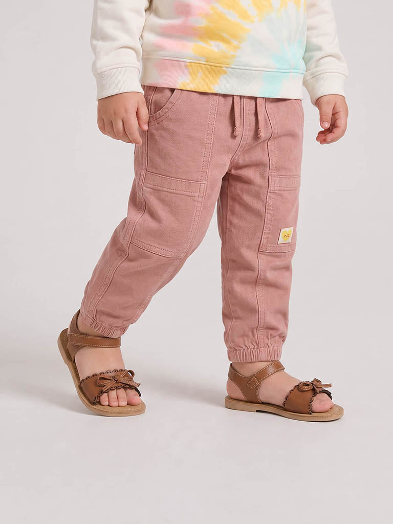 Yellow Tan Bow-Detail Sandals