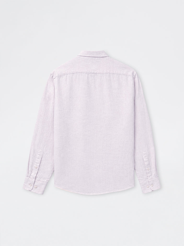 Ascot Mauve Relaxed-Fit Linen Shirt