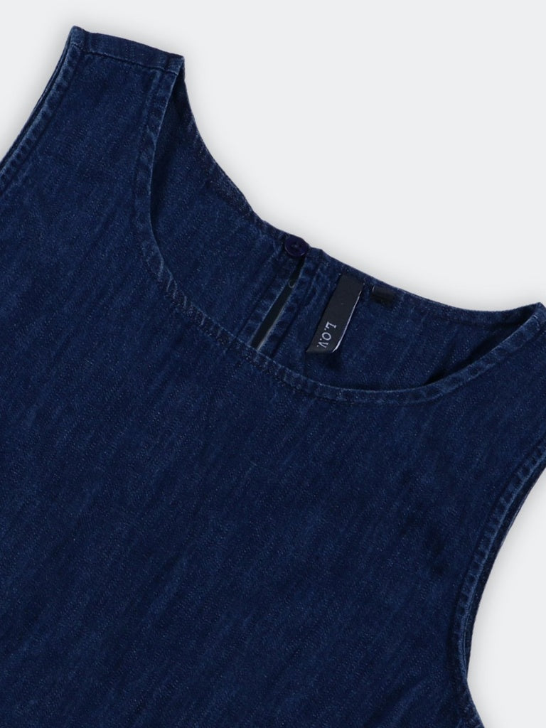 LOV Dark Blue Denim Blouse