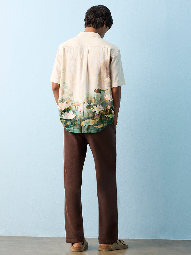 ETA Dark Brown Relaxed-Fit Mid-Rise Cotton-Blend Chinos