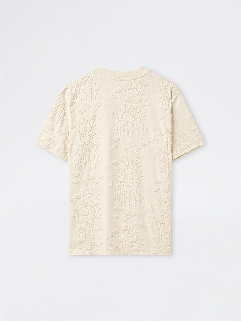 ETA Off-White Botanical Textured Relaxed-Fit Cotton-Blend T-Shirt