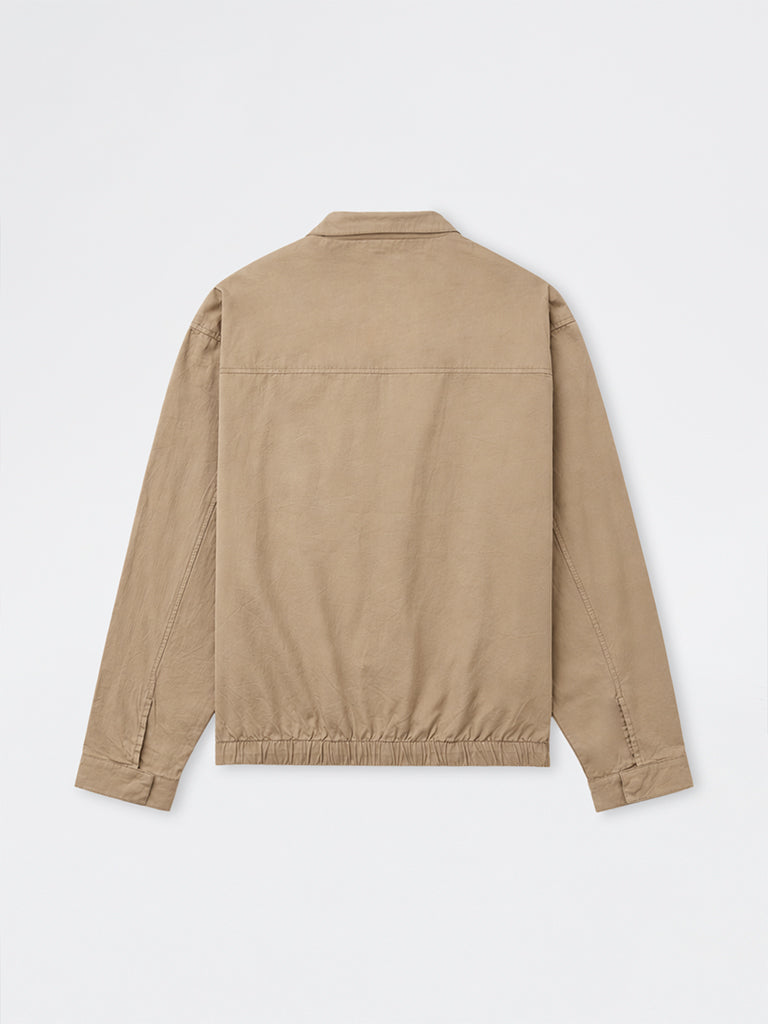 WES Casuals Khaki Relaxed-Fit Cotton Jacket