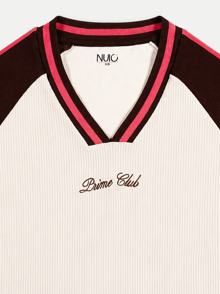 Nuoflexx Cream Color-Blocked T-Shirt