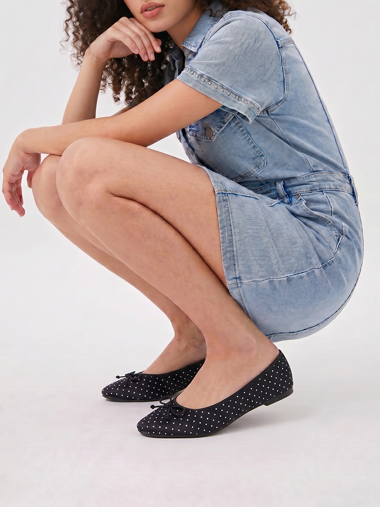 LUNA BLU Black Ballerinas