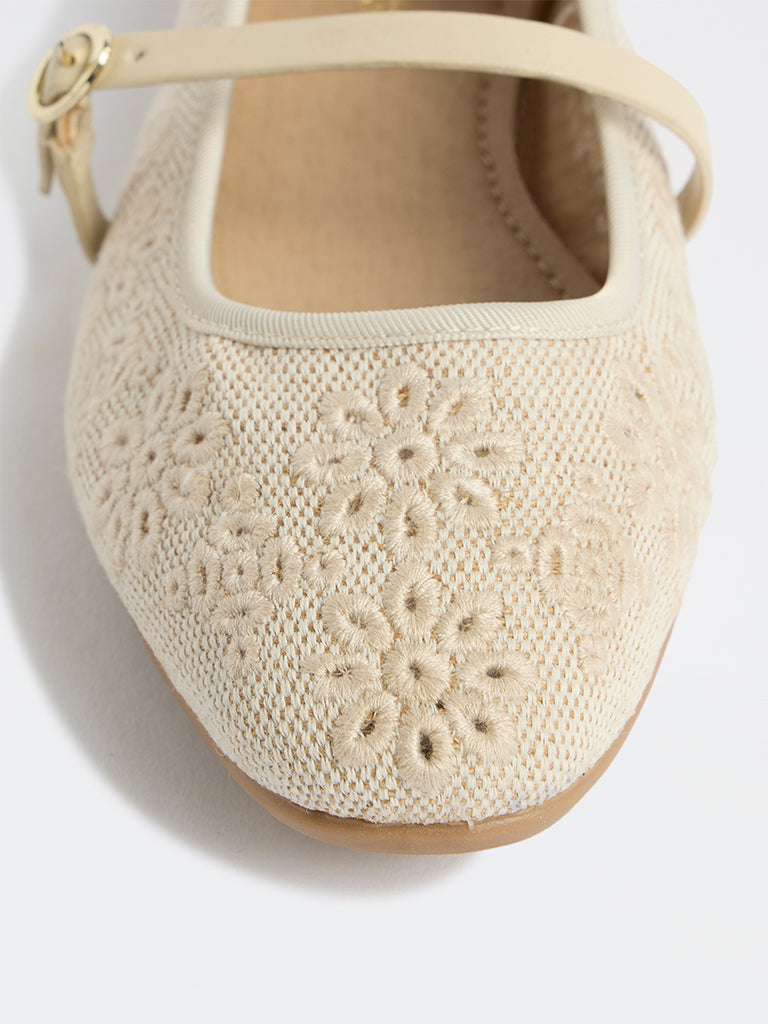 LUNA BLU Ivory Mary Jane Shoes
