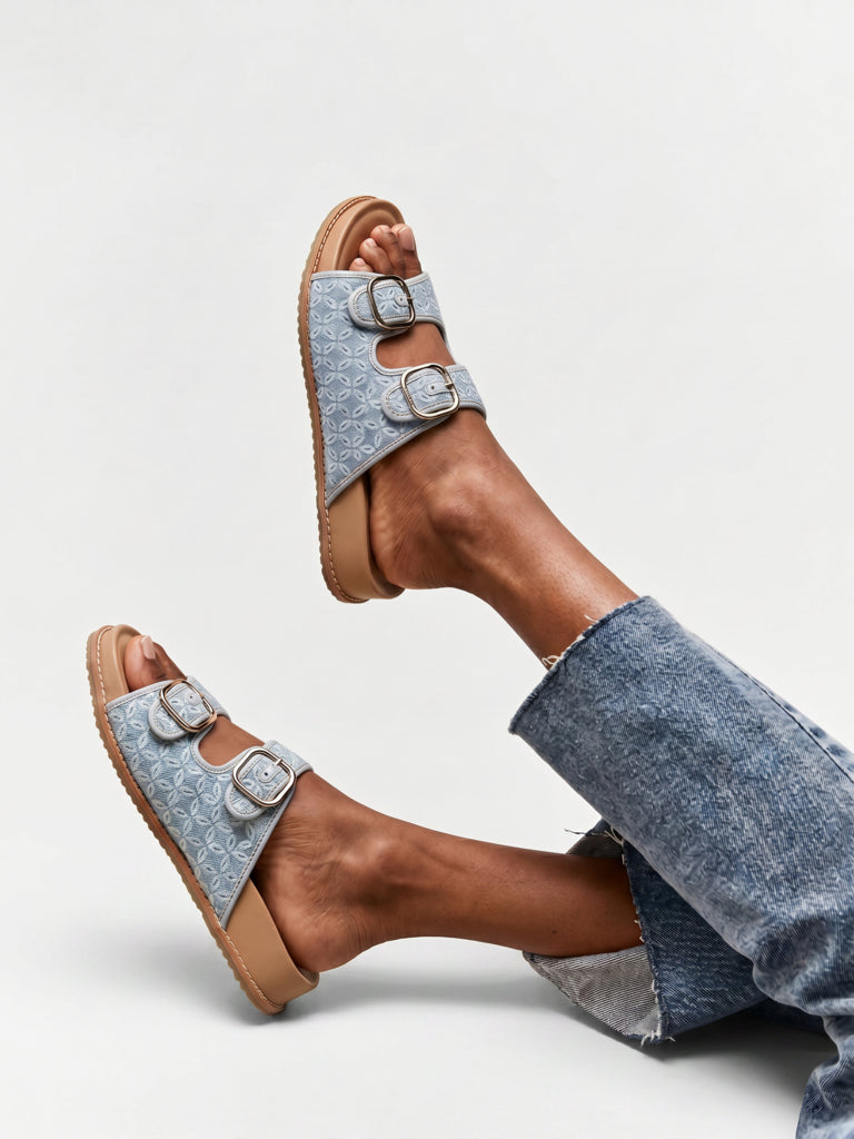 LUNA BLU Blue Comfort Sandals