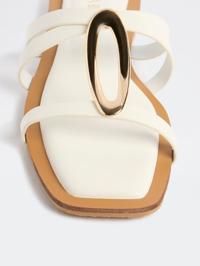 LUNA BLU Ivory Slides