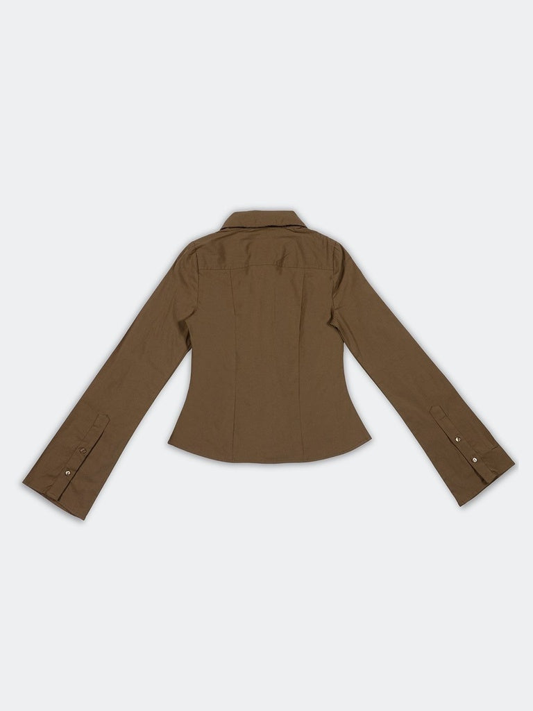 Nuon Khaki Fitted Shirt