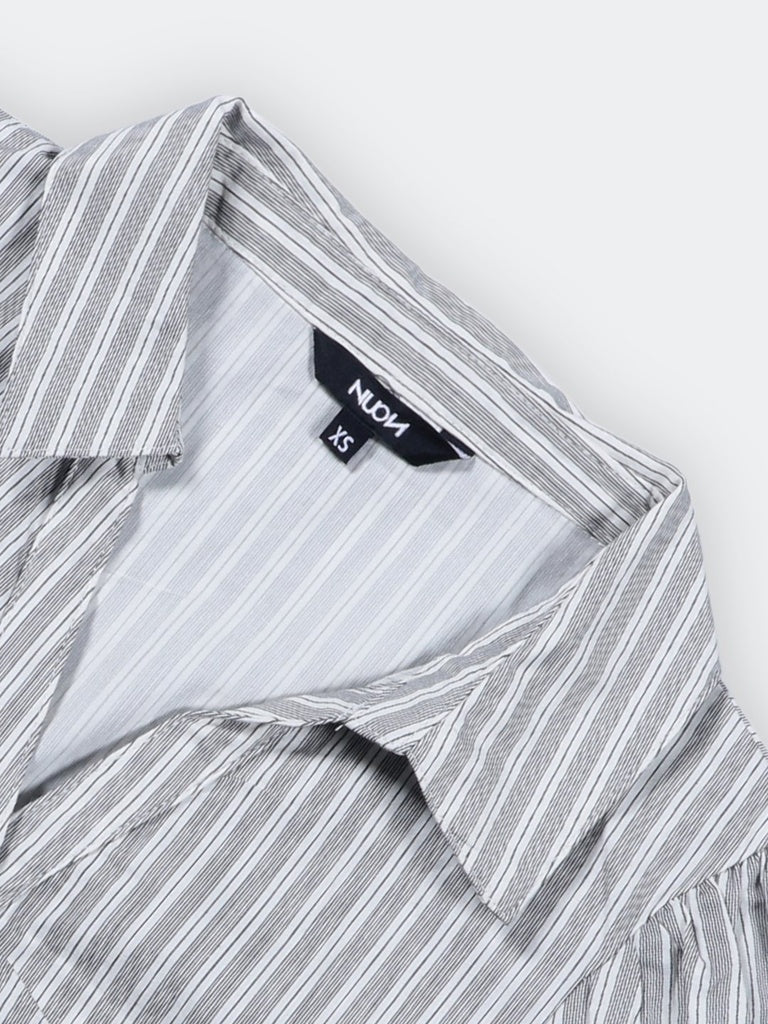 Nuon Grey Striped Shirt