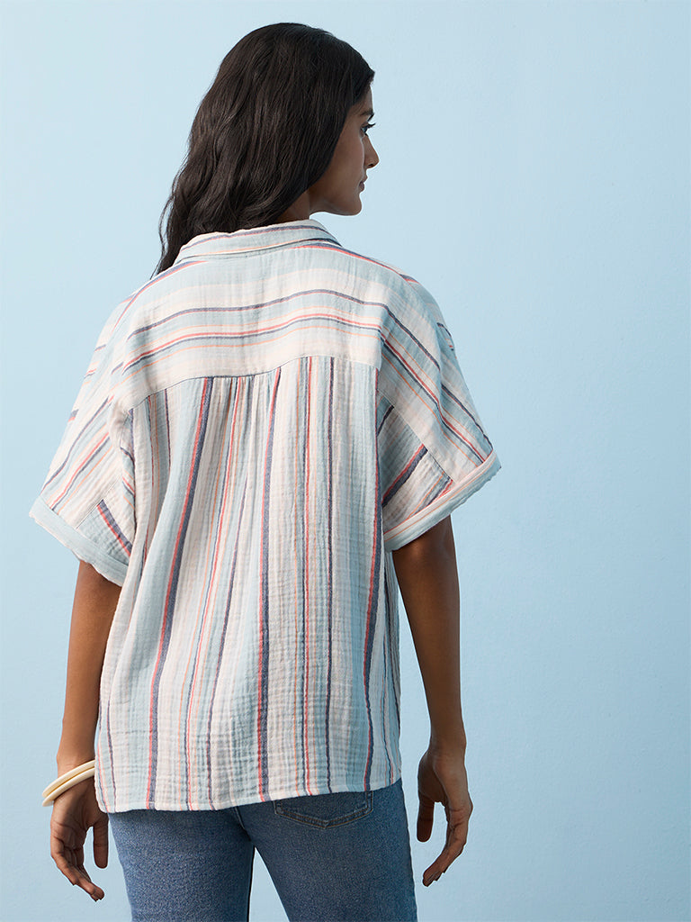 LOV Blue Striped Shirt