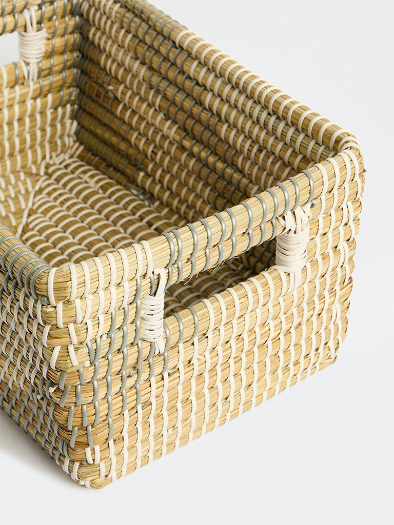 Westside Home Multicolour Woven Textured Storage Basket