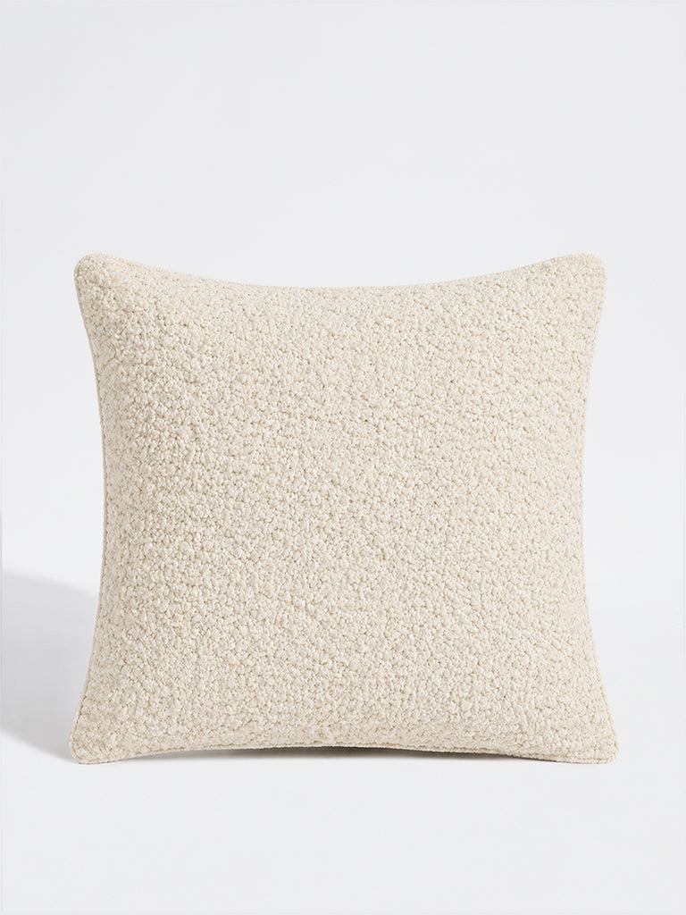Westside Home Off-White Fleece-Textured Cushion Cover