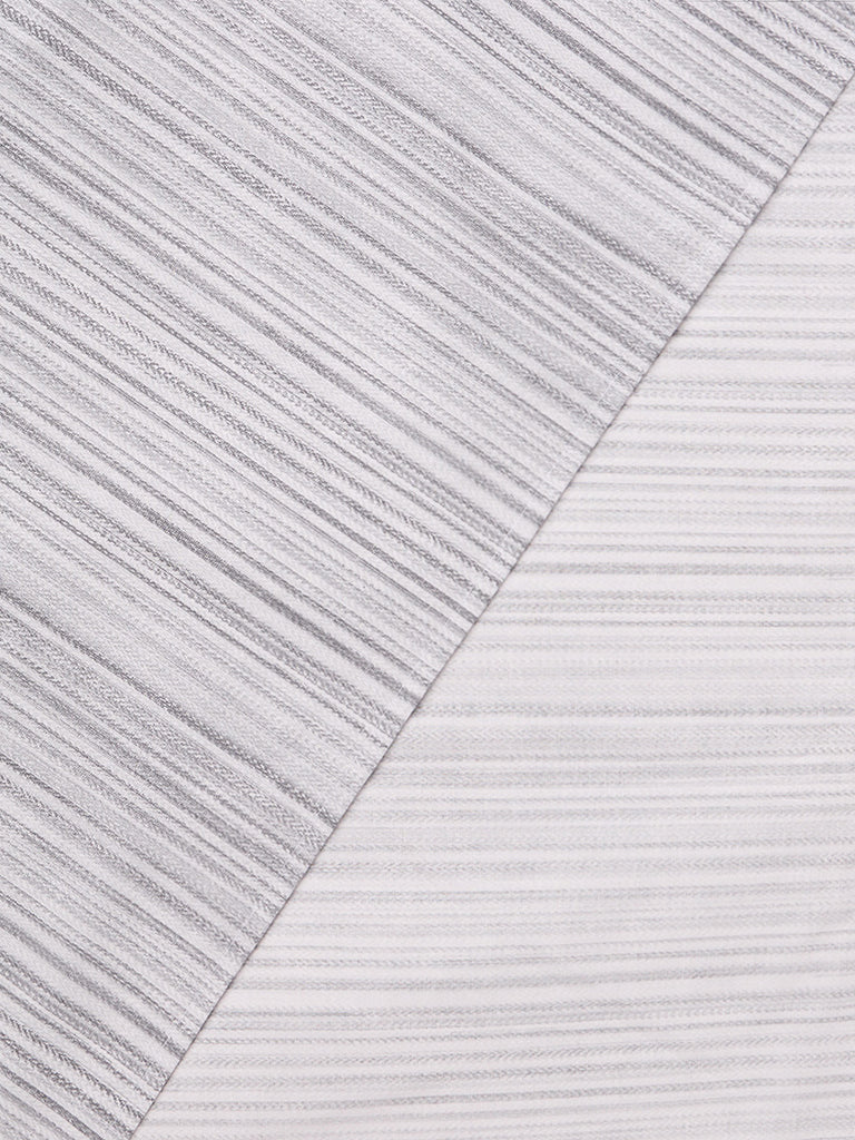 Westside Home Grey Stripe Embroidered King Bed Sheet Set
