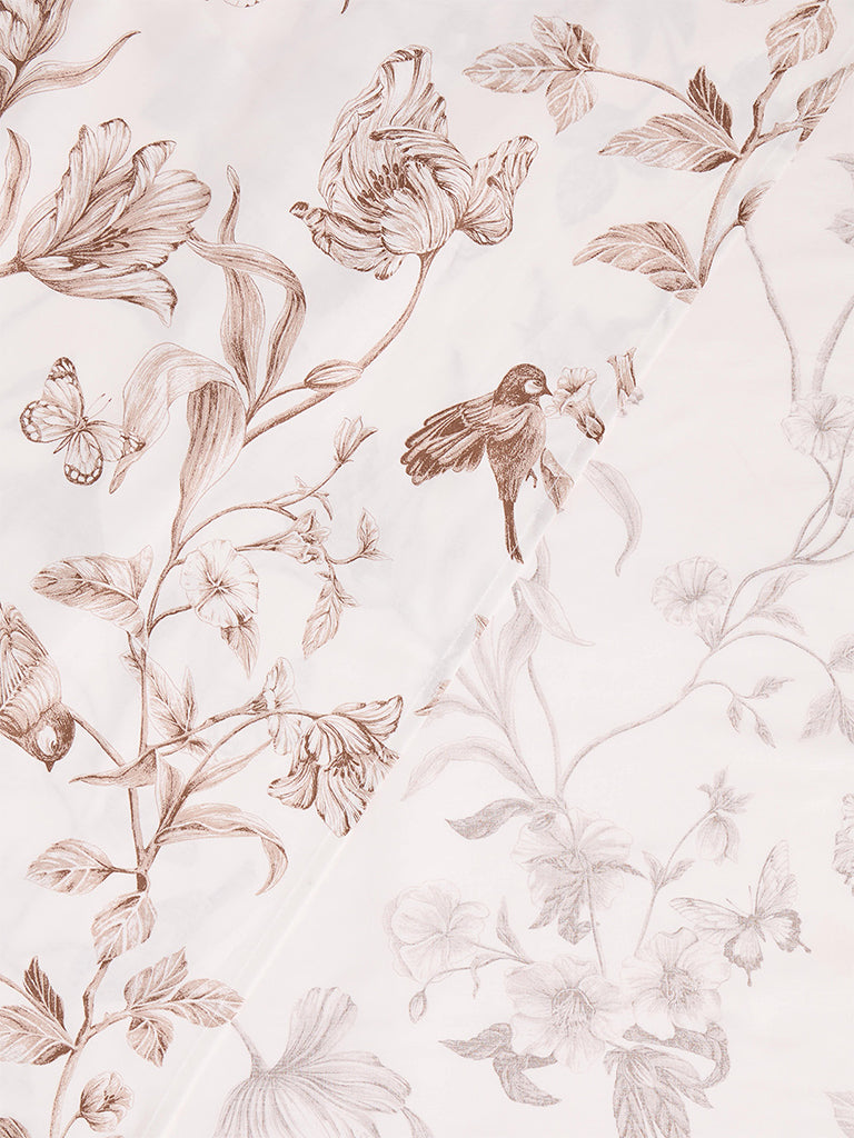 Westside Home Brown Nature-Inspired Queen Bed Sheet Set