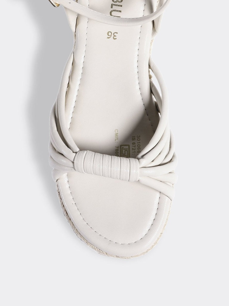 LUNA BLU Ivory Wedge Sandals