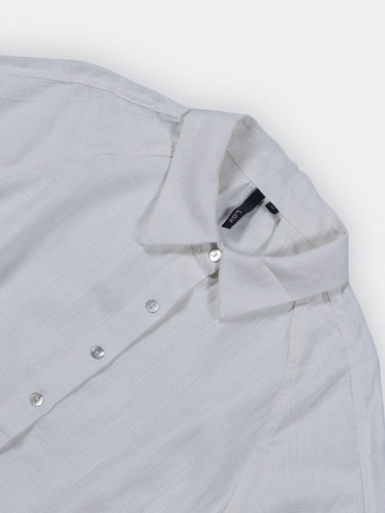 LOV Off-White Solid Shirt
