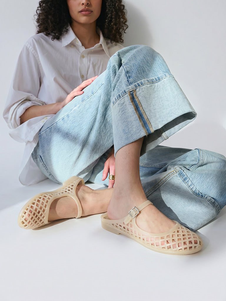 LUNA BLU Beige Mary Jane Shoes