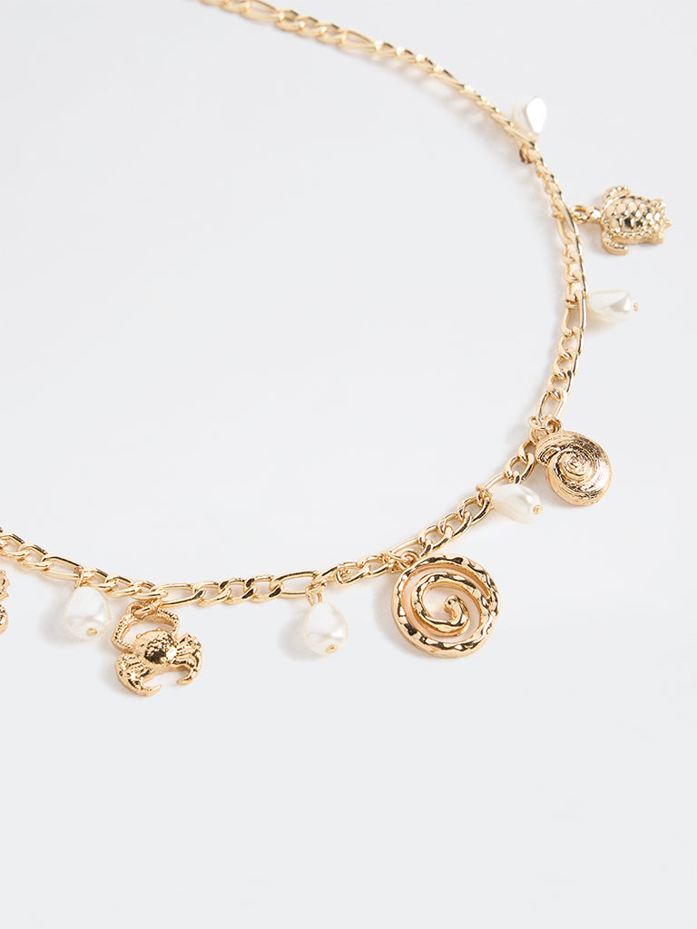 Westside Accessories Gold Sea Charms Necklace