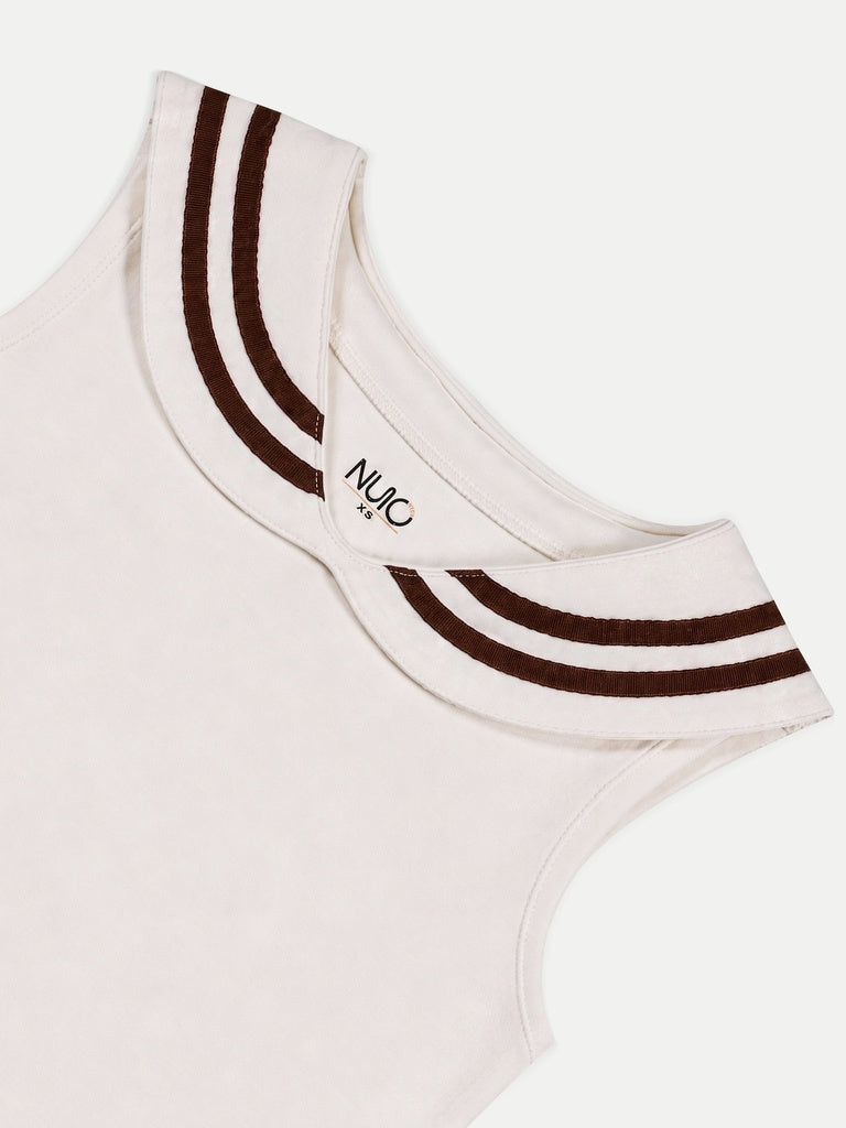 Nuoflexx Cream Striped Top
