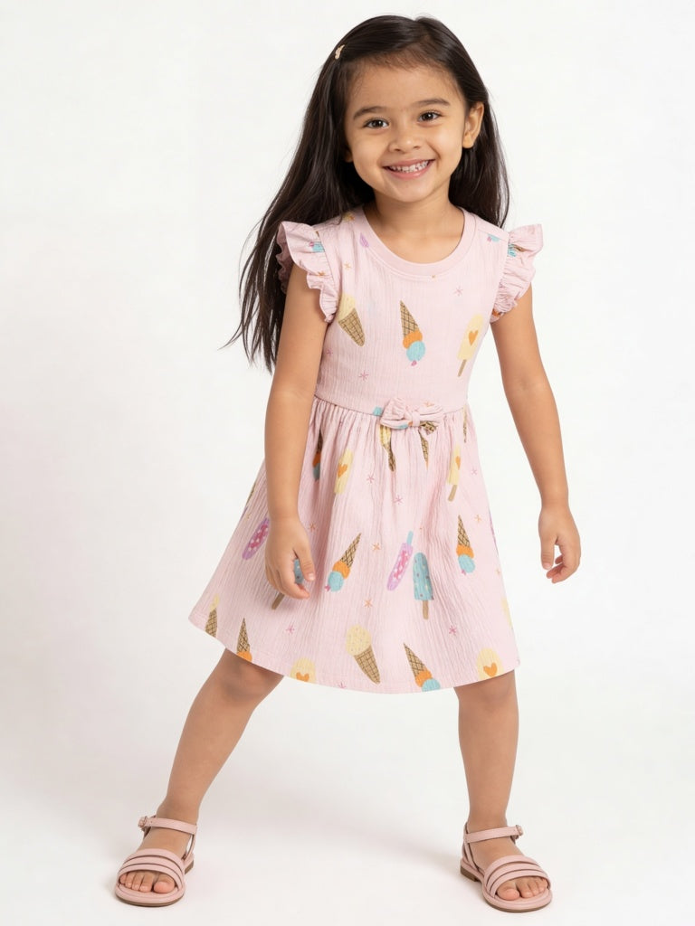pink ice cream dress Buy HOP Kids Girls Pink Ice-Cream Printed Cotton-Blend A-Line Dress from  Westside