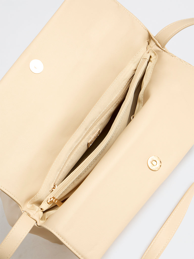 Westside Light Beige Folded Sling Bag