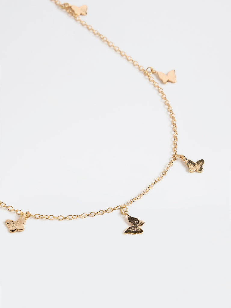 Westside Accessories Gold Butterfly Charm Necklace