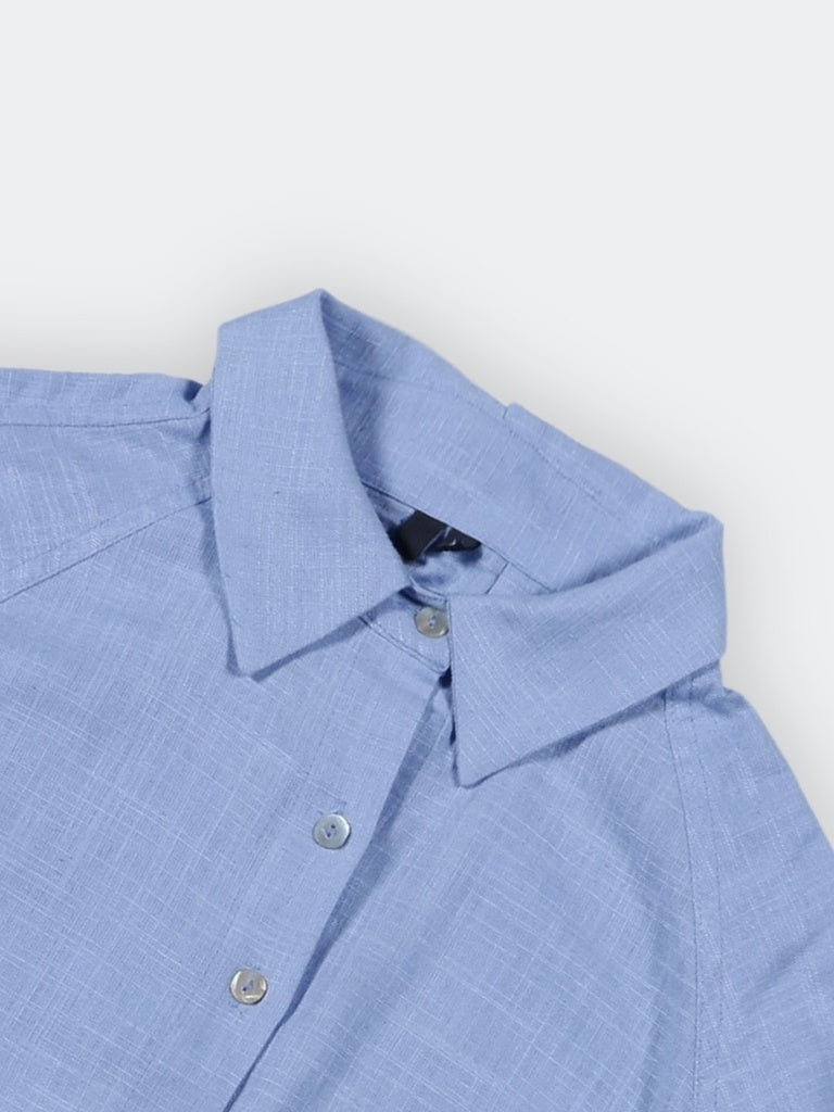 LOV Light Blue Solid Shirt