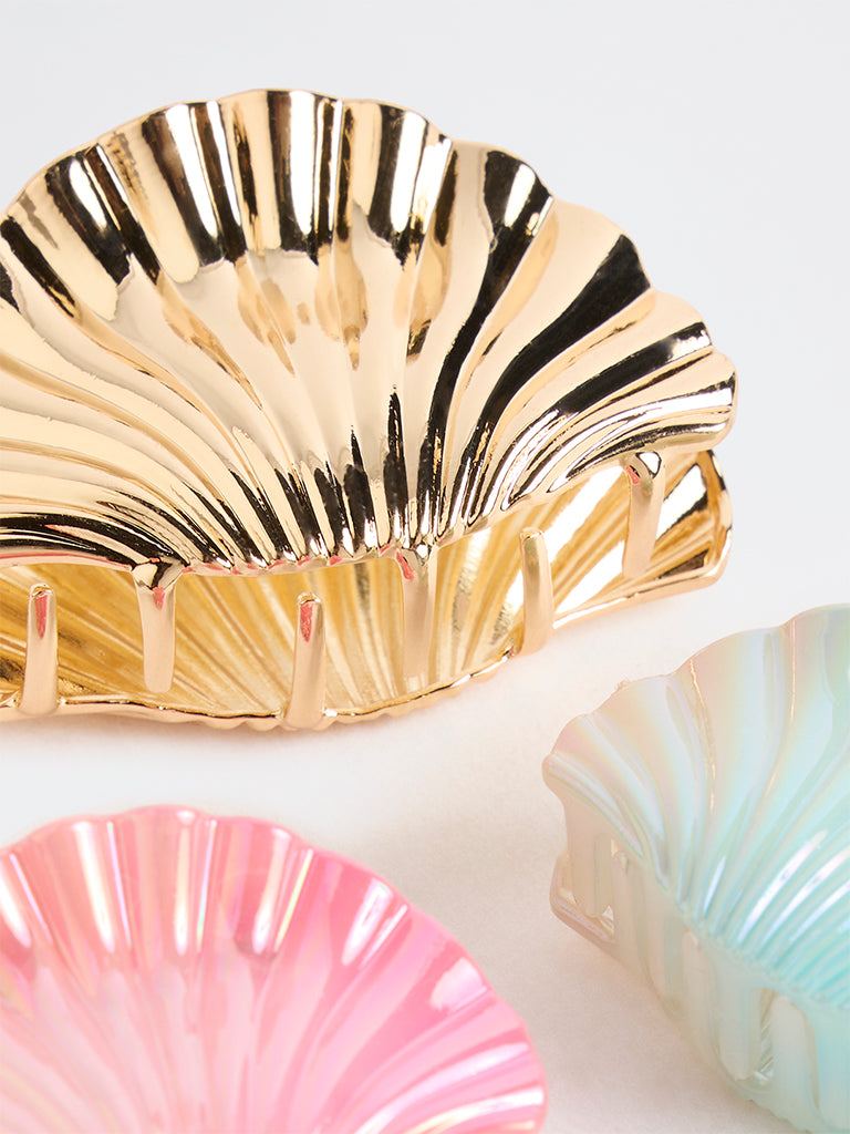 Westside Accessories Multicolour Shell-Shaped Clips - Pack of 3