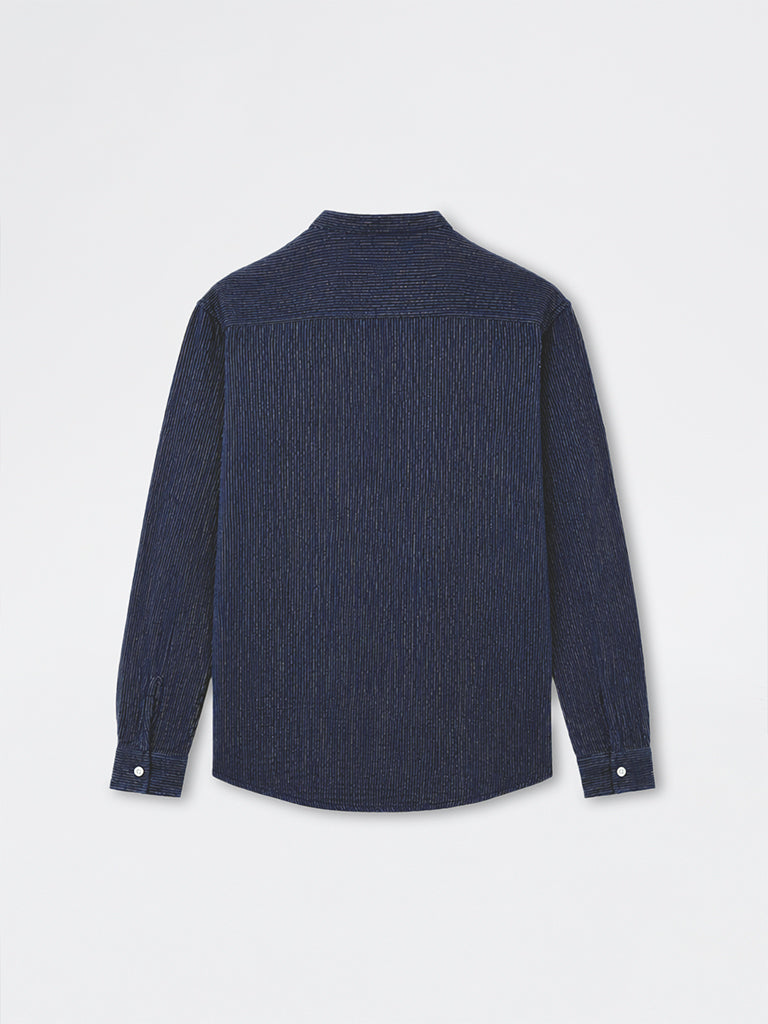 ETA Indigo Striped Relaxed-Fit Cotton Shirt